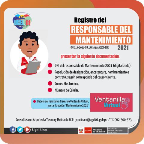 Registro del responsable del mantenimiento 2021