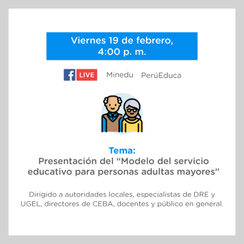 Modelo del servicio educativo para personas adultas mayores