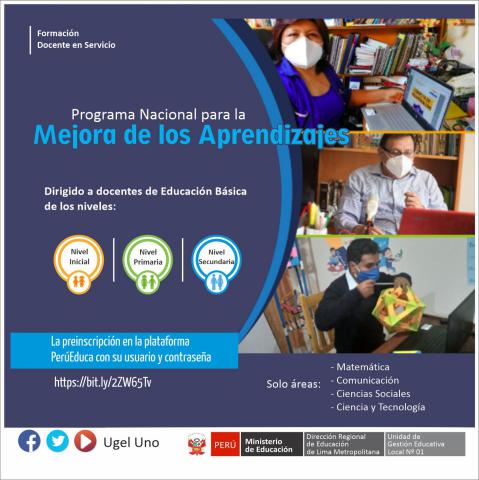 Cursos en perú educa; programa nacional para la mejora de los aprendizajes