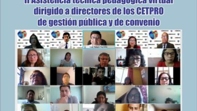 Ii asistencia técnica pedagógica virtual a 26 directores de cetpro de gestión pública y convenio