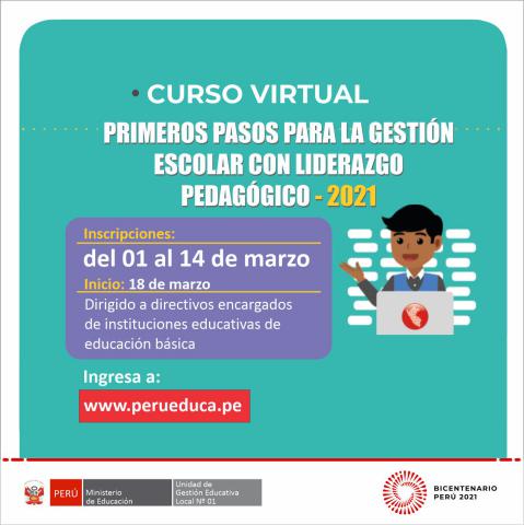 Curso virtual: primeros pasos para la gestión escolar con liderazgo pedagógico