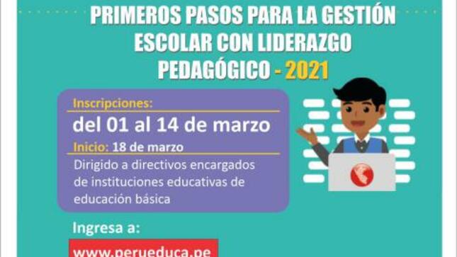 Curso virtual: primeros pasos para la gestión escolar con liderazgo pedagógico
