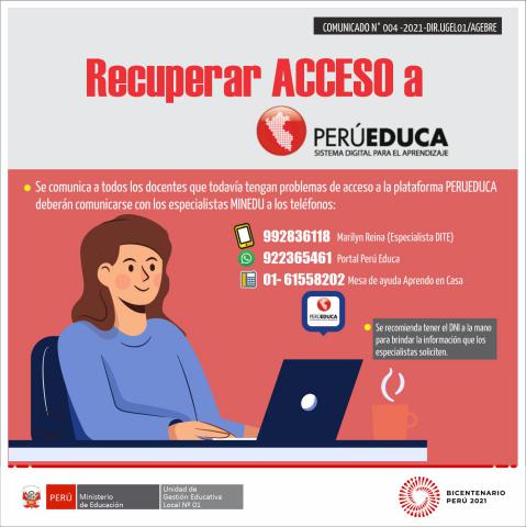 Recuperar acceso a perúeduca