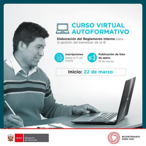 Curso virtual autoformativo: elaboración del reglamento interno para la gestión del bienestar de la ie