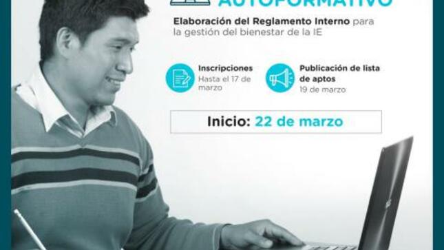 Curso virtual autoformativo: elaboración del reglamento interno para la gestión del bienestar de la ie