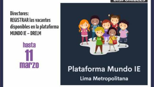 Registro de vacantes disponibles en el mundo ie-drelm 2021