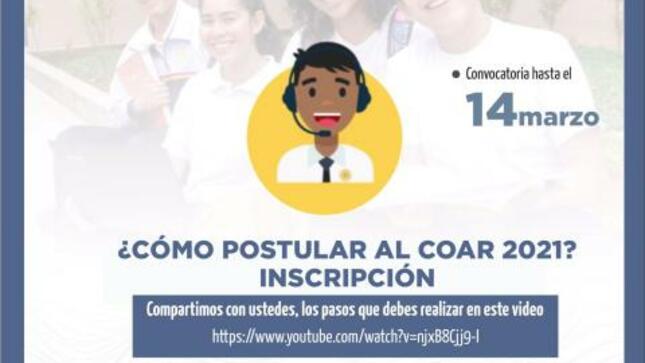 ¿cómo postular al coar 2021? proceso de inscripción