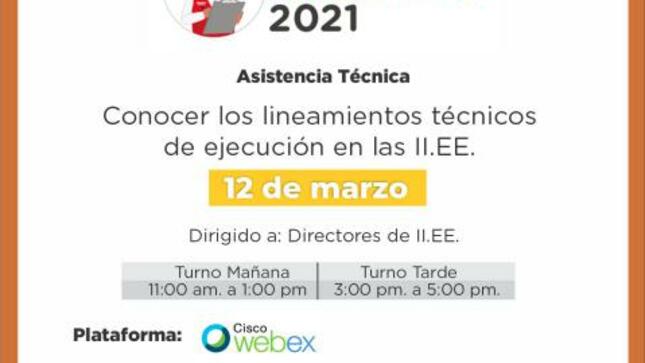 Asistencia técnica sobre el programa de mantenimiento 2021