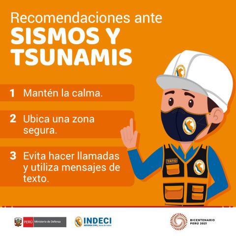 Recomendaciones ante sismos y tsunamis