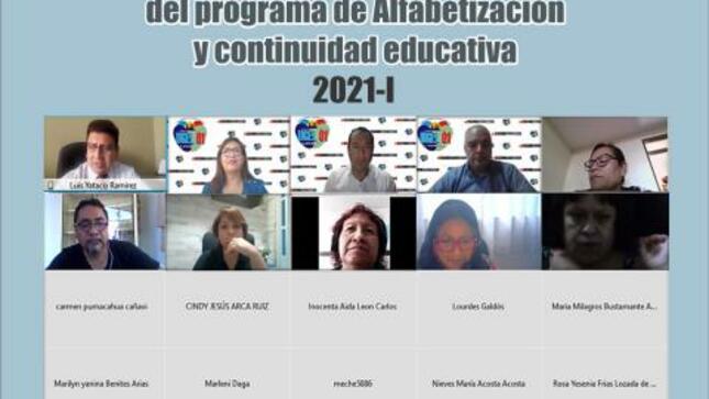 I asistencia técnica del programa de alfabetización y continuidad educativa 2021-i