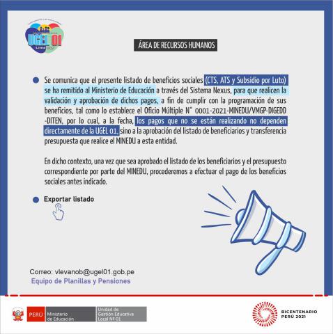Listado de beneficiarios cts