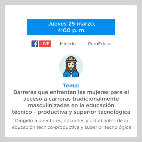 Webinar: acceso de mujeres a la educación técnico-productiva y superior tecnológica