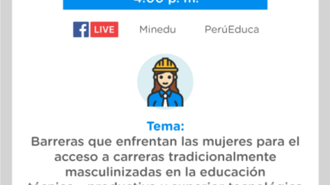 Webinar: acceso de mujeres a la educación técnico-productiva y superior tecnológica