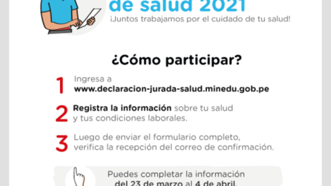 Declaración jurada de salud 2021