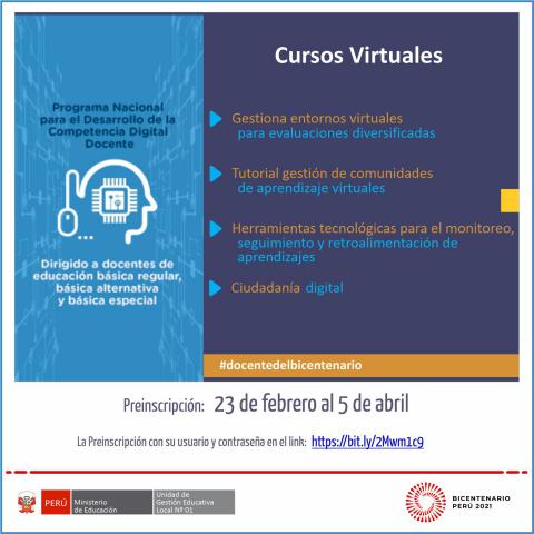 Participa del curso: programa nacional para el desarrollo de la competencia digital docente