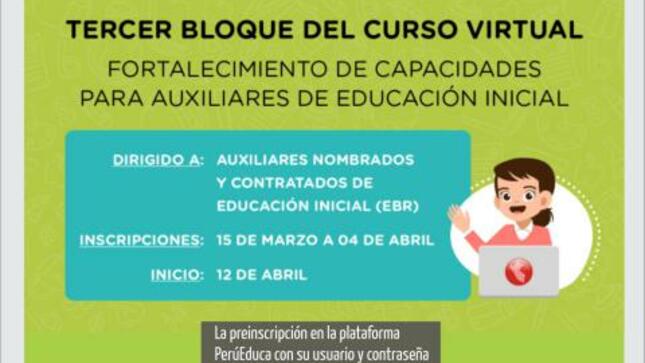Curso virtual para los auxiliares del nivel inicial ebr