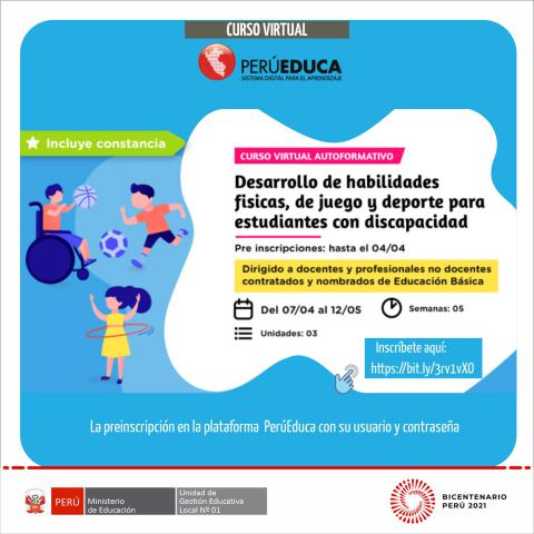 Curso virtual autoformativo: desarrollo de habilidades físicas
