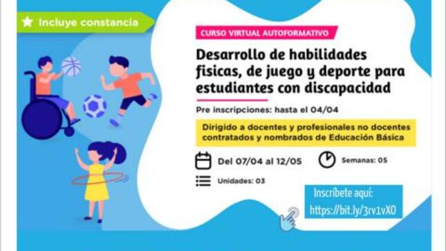 Curso virtual autoformativo: desarrollo de habilidades físicas