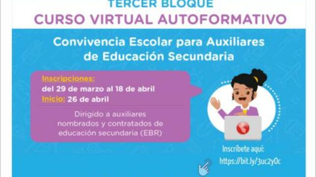 Curso virtual para los auxiliares del nivel secundaria de ebr