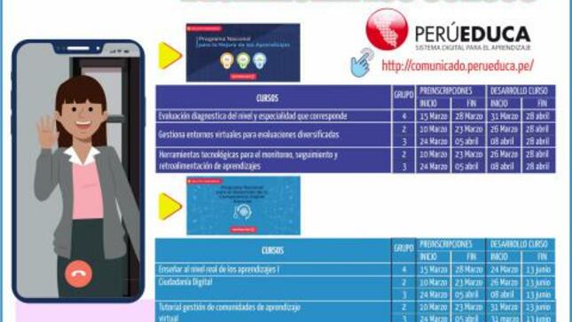 Inscríbete a los cursos de perúeduca