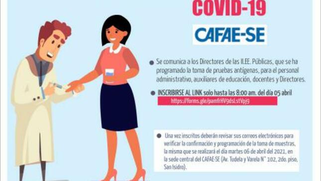 Inscripción para la toma de pruebas de descarte covid-19 para ii.ee. públicas