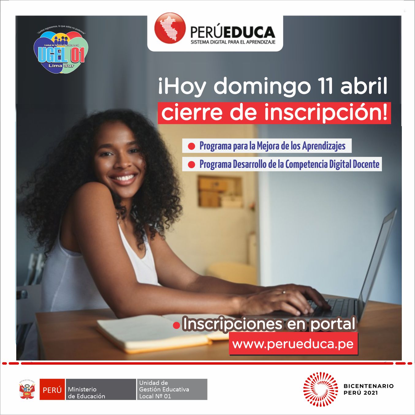 11 abril cierre de inscripción a cursos de perúeduca