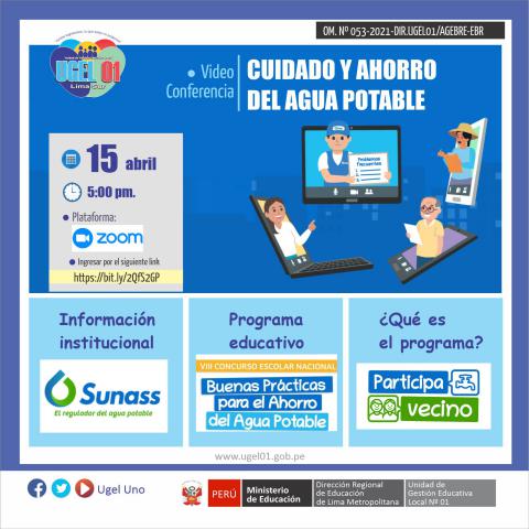 Videoconferencia: cuidado y ahorro de agua potable