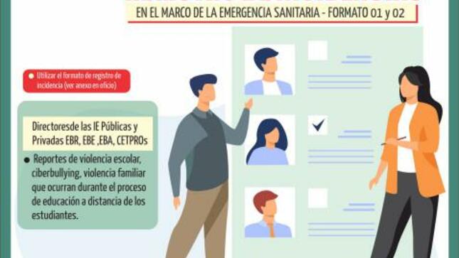 Uso del libro de registro de incidencias en el marco de la emergencia sanitaria-formato 01 y 02