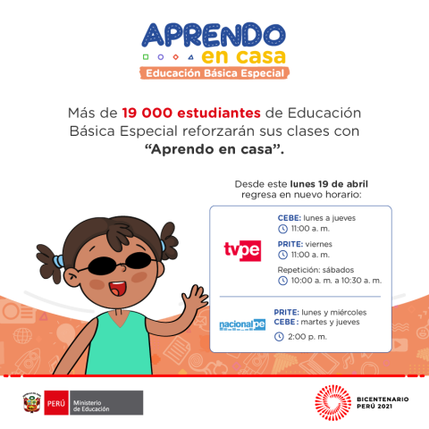 Estudiantes de educación básica especial reforzaran sus clases con aprendo en casa