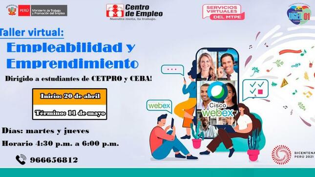 Taller virtual: empleabilidad y emprendimiento