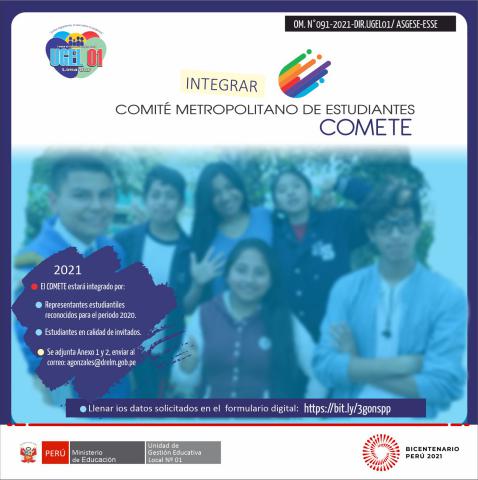 Invitación para integrar el comité metropolitano de estudiantes – comete