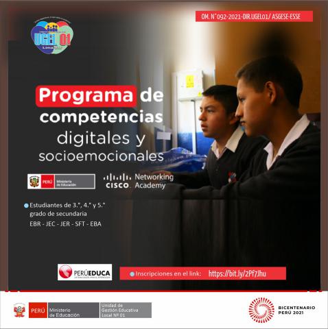 Estudiante participa del programa competencias digitales y socioemocionales