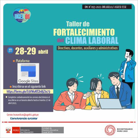Taller de fortalecimiento del clima laboral en las comunidades educativas