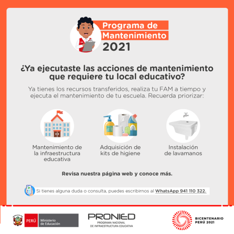 Último día para registrar a responsables de programa de mantenimiento