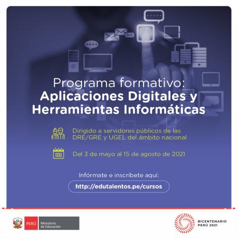 Programa de aplicaciones digitales y herramientas informáticas