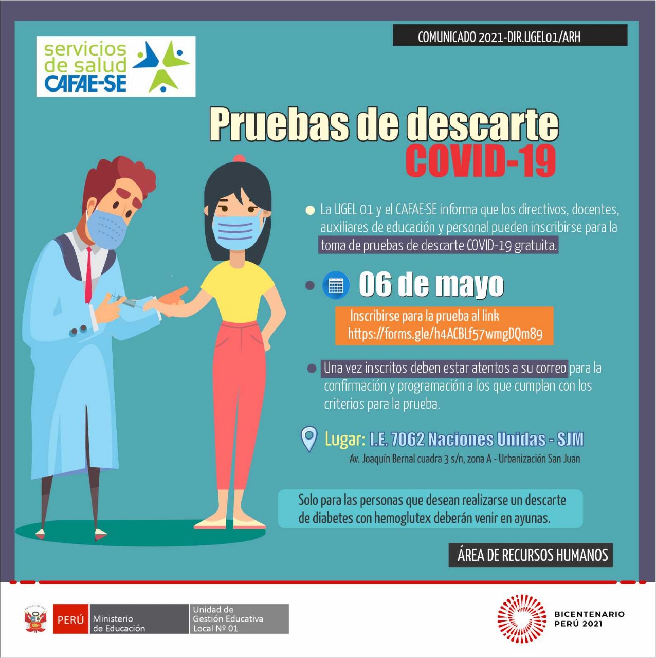 Pruebas de descarte covid-19
