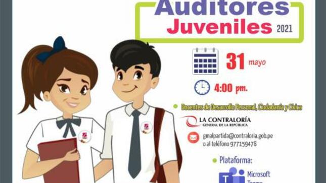 Videoconferencia con docentes de desarrollo personal ciudadanía y cívica - programa auditores juveniles 2021