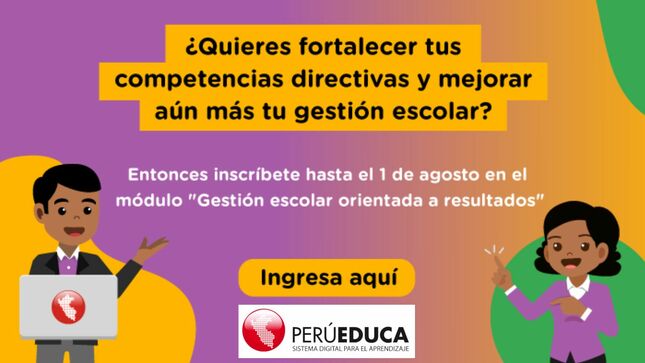 Módulo gestión escolar orientada a resultados - perueduca