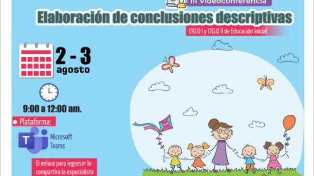 Iii videoconferencia: elaboración de conclusiones descriptivas - nivel inicial