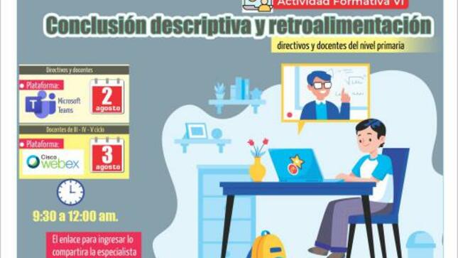 Actividad formativa vi: conclusión descriptiva y retroalimentación- nivel primaria