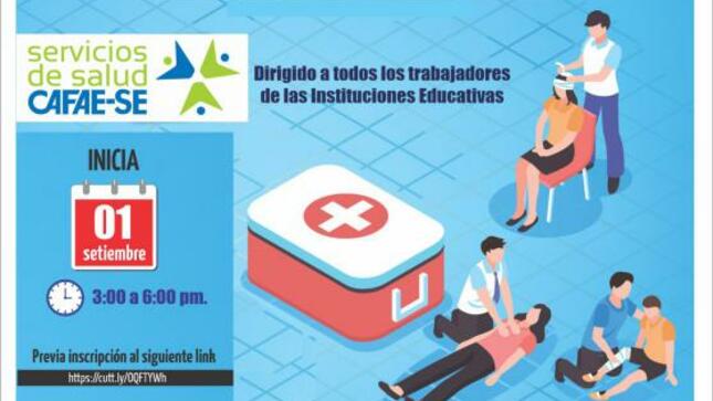 Curso virtual: primeros auxilios y salud en trabajadores de educación