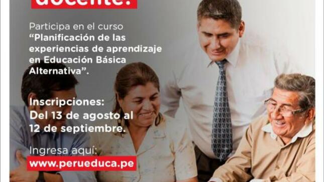 Curso: planificación de experiencias de aprendizaje en eba