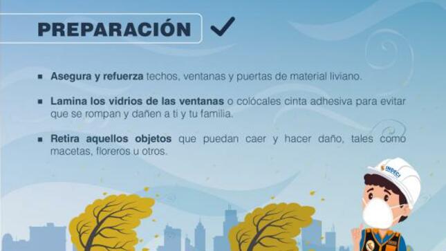 Recomendaciones ante vientos fuertes