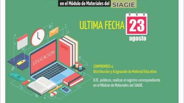 Recepción y asignación de materiales educativos a estudiantes en el siagie