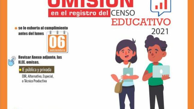 Omisión en el registro de censo educativo 2021