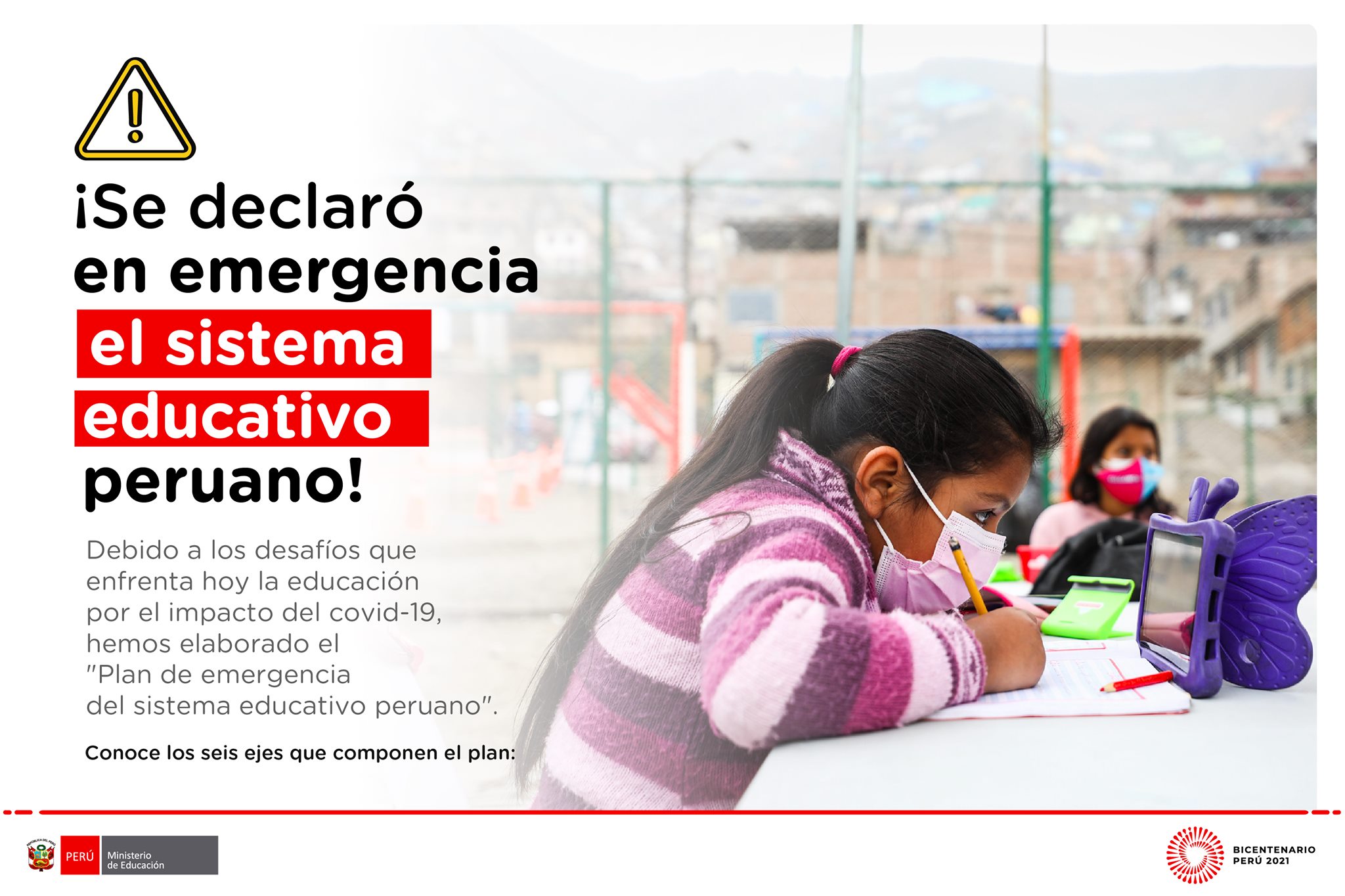 Se declaro en emergencia el sistema educativo peruano