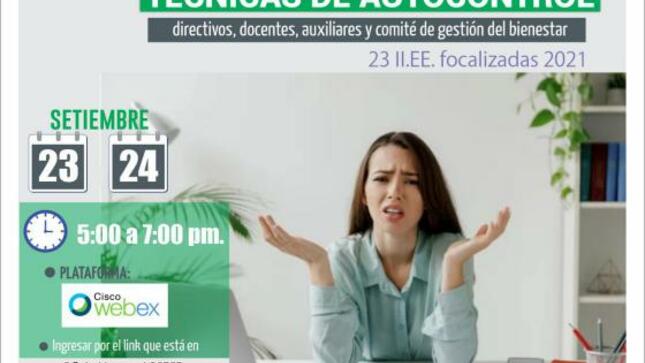 Taller virtual de técnicas de autocontrol para directivos