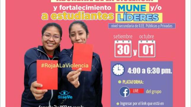 Encuentro virtual de abordaje de la violencia y fortalecimiento de estudiantes mune y/o líderes del nivel secundaria