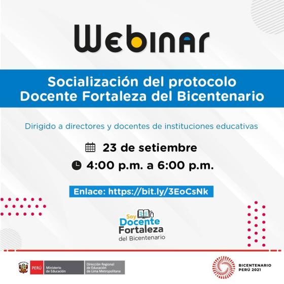 Socialización del protocolo docente fortaleza del bicentenario a directivos y docentes