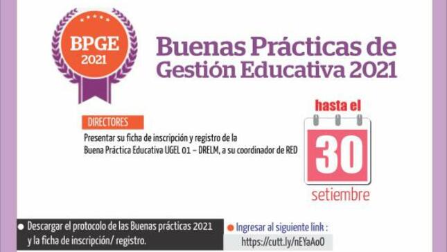 Inscripción y registro de la buena práctica educativa ugel 01 – drelm